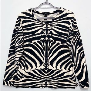 H&M zebra print sweater